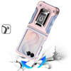 Military Grade Shockproof Hybrid Armor Case with Ring Grip for Samsung Galaxy Z Flip 8 - Rose Gold