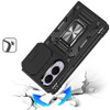 Military Grade Ring Holder Case with Camera Lens Cover for Samsung Galaxy Z Fold 8 - Black