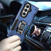 Military Grade Shockproof Hybrid Armor Case with Ring Grip for Samsung Galaxy Z Fold 8 Ultra - Blue