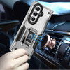Military Grade Shockproof Hybrid Armor Case with Ring Grip for Samsung Galaxy Z Fold 8 Ultra - Silver