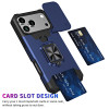 Military Grade All-In-One Ring Stand Card Case for iPhone 18 Pro Max and iPhone 17 Pro Max - Blue