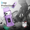 Combat Tough Series Ring Holder Case with Camera Lens Cover for iPhone 18 Pro Max and iPhone 17 Pro Max - Purple
