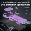 Combat Tough Series Ring Holder Case with Camera Lens Cover for iPhone 18 Pro Max and iPhone 17 Pro Max - Purple