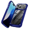 Military Grade Tough Shield Snap-on Transparent Case for iPhone 18 Pro Max and iPhone 17 Pro Max - Blue