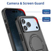 Military Grade HD Armor MagSafe Case with Kickstand for iPhone 18 Pro Max and iPhone 17 Pro Max - Black