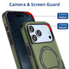 Military Grade HD Armor MagSafe Case with Kickstand for iPhone 18 Pro Max and iPhone 17 Pro Max - Green
