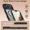 Shade Series Curly Wave Grip Hybrid Case with MagSafe for iPhone 18 Pro Max and iPhone 17 Pro Max - Black