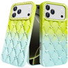 Floral Joy Diamond Crystal TPU Case for iPhone 18 Pro Max and iPhone 17 Pro Max - Light Green Teal