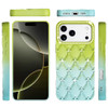 Floral Joy Diamond Crystal TPU Case for iPhone 18 Pro Max and iPhone 17 Pro Max - Light Green Teal