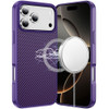 Carbon Fiber Series MagSafe Hybrid Case for iPhone 18 Pro Max and iPhone 17 Pro Max - Purple