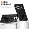 Military Grade MagSafe Tough Ultra Rugged Hybrid Case with Kickstand for iPhone 18 Pro Max and iPhone 17 Pro Max - Black