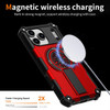 Military Grade MagSafe Tough Ultra Rugged Hybrid Case with Kickstand for iPhone 18 Pro Max and iPhone 17 Pro Max - Red