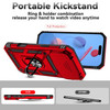Military Grade Hybrid Case with Ring Grip and Camera Lens Protector for iPhone 18 Pro Max and iPhone 17 Pro Max - Red