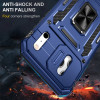 Military Grade Ring Holder Case with Camera Lens Cover for iPhone 18 Pro Max and iPhone 17 Pro Max - Blue