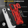 Military Grade Ring Holder Case with Camera Lens Cover for iPhone 18 Pro Max and iPhone 17 Pro Max - Red