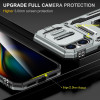 Military Grade Ring Holder Case with Camera Lens Cover for iPhone 18 Pro Max and iPhone 17 Pro Max - Silver