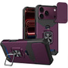Military Grade All-In-One Ring Stand Card Case for iPhone 18 Pro Max and iPhone 17 Pro Max - Burgundy