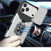 Military Grade All-In-One Ring Stand Card Case for iPhone 18 Pro Max and iPhone 17 Pro Max - Silver