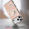 Four-Leaf Clover Diamond Rhinestone Case with Ring Grip for iPhone 18 Pro Max and iPhone 17 Pro Max - Gold