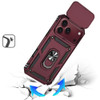 Military Grade Hybrid Case with Ring Grip and Camera Lens Protector for iPhone 18 Pro Max and iPhone 17 Pro Max - Burgundy