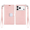 Extra Series Essential Leather Wallet Stand Case for iPhone 18 Pro Max and iPhone 17 Pro Max - Rose Gold