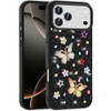 Butterfly Ornaments Diamond Hybrid Case for iPhone 18 Pro Max and iPhone 17 Pro Max - Black