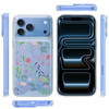 Designer Series Tough Shield Transparent Hybrid Case for iPhone 18 Pro Max and iPhone 17 Pro Max - Purple and Green Wildflowers