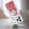 Feather Series Epoxy Glitter Hybrid Case with MagSafe for iPhone 18 Pro Max and iPhone 17 Pro Max - Red