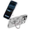 Electroplating Chrome Tough Shield Glitter Case with MagSafe Ring Holder for iPhone 18 Pro Max and iPhone 17 Pro Max - Clear