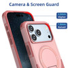 Military Grade HD Armor MagSafe Case with Kickstand for iPhone 18 Pro and iPhone 17 Pro - Pink