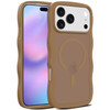 Shade Series Curly Wave Grip Hybrid Case with MagSafe for iPhone 18 Pro and iPhone 17 Pro - Brown