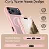 Shade Series Curly Wave Grip Hybrid Case with MagSafe for iPhone 18 Pro and iPhone 17 Pro - Pink