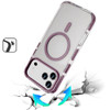 Transparent Protective Bumper Case with MagSafe for iPhone 18 Pro and iPhone 17 Pro - Burgundy