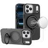 Candy Series MagSafe Hybrid Case with Kickstand Ring Holder for iPhone 18 Pro and iPhone 17 Pro - Black