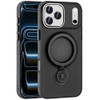Candy Series MagSafe Hybrid Case with Kickstand Ring Holder for iPhone 18 Pro and iPhone 17 Pro - Black