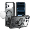 MagSafe Armor Stand Case with Double Finger Ring Holder for iPhone 18 Pro and iPhone 17 Pro - Grey