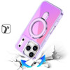 Electroplating Chrome Tough Shield Transparent Case with MagSafe Ring Holder for iPhone 18 Pro and iPhone 17 Pro - Purple