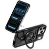 Electroplating Chrome Tough Shield Glitter Case with MagSafe Ring Holder for iPhone 18 Pro and iPhone 17 Pro - Black