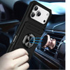 Military Grade All-In-One Ring Stand Case with Card Pocket for iPhone 18 Pro and iPhone 17 Pro - Black