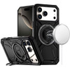 Military Grade MagSafe Hybrid Armor Case with Rotating Kickstand for iPhone 18 Pro and iPhone 17 Pro - Black