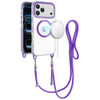 Transparent Protective Bumper Case with MagSafe and Lanyard for iPhone 18 Pro and iPhone 17 Pro - Purple