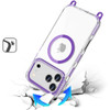 Transparent Protective Bumper Case with MagSafe and Lanyard for iPhone 18 Pro and iPhone 17 Pro - Purple