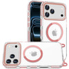 Transparent Protective Bumper Case with MagSafe and Lanyard for iPhone 18 Pro and iPhone 17 Pro - Pink