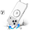 Transparent Protective Bumper Case with MagSafe and Lanyard for iPhone 18 Pro and iPhone 17 Pro - White