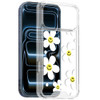 Designer Series Tough Shield Transparent Hybrid Case for iPhone 18 Pro and iPhone 17 Pro - White Daisies with Yellow Smiley Faces