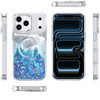 Feather Series Epoxy Glitter Hybrid Case with MagSafe for iPhone 18 Pro and iPhone 17 Pro - Blue