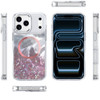Feather Series Epoxy Glitter Hybrid Case with MagSafe for iPhone 18 Pro and iPhone 17 Pro - Pink