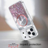 Feather Series Epoxy Glitter Hybrid Case with MagSafe for iPhone 18 Pro and iPhone 17 Pro - Pink