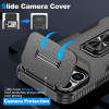 Combat Tough Series Ring Holder Case with Camera Lens Cover for iPhone 18 Pro and iPhone 17 Pro - Black