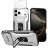 Combat Tough Series Ring Holder Case with Camera Lens Cover for iPhone 18 Pro and iPhone 17 Pro - Silver
